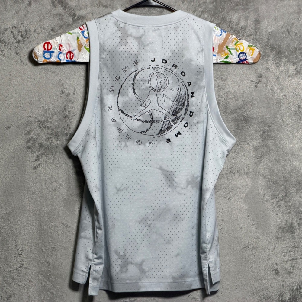 Jordan Dome Jersey Mens Large Gray Tie Dye Basketball Athletic DZ0565-043